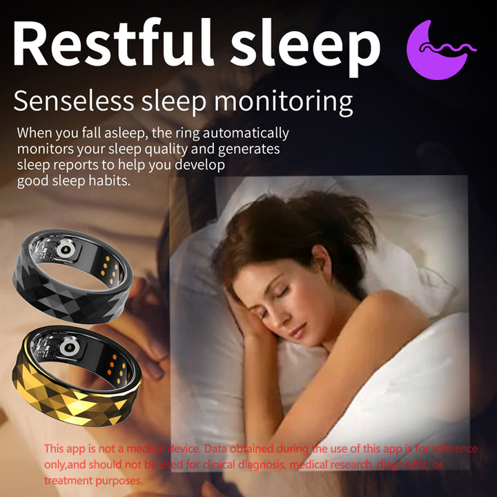 Premium Smart Ring for Health & Sleep Monitoring – 5ATM Waterproof, Heart Rate & Blood Oxygen Tracking, Multi-Sport Modes, 