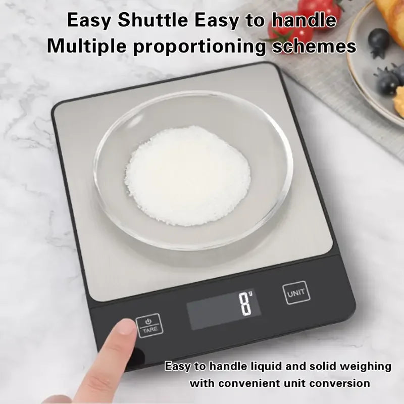 Premium Smart Digital Food Scale 10kg – Nutrition Calculator App, Rechargeable Kitchen Scale for Weight Loss, Baking, and 