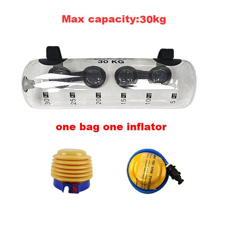Premium Fitness Aqua Water Bag – Adjustable Weight Training Bag for Bodybuilding & Home Gym – Durable PVC, Inflatable Lifting