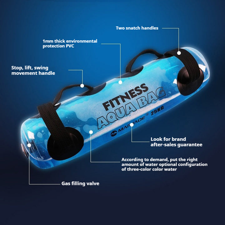Premium Fitness Aqua Water Bag – Adjustable Weight Training Bag for Bodybuilding & Home Gym – Durable PVC, Inflatable Lifting