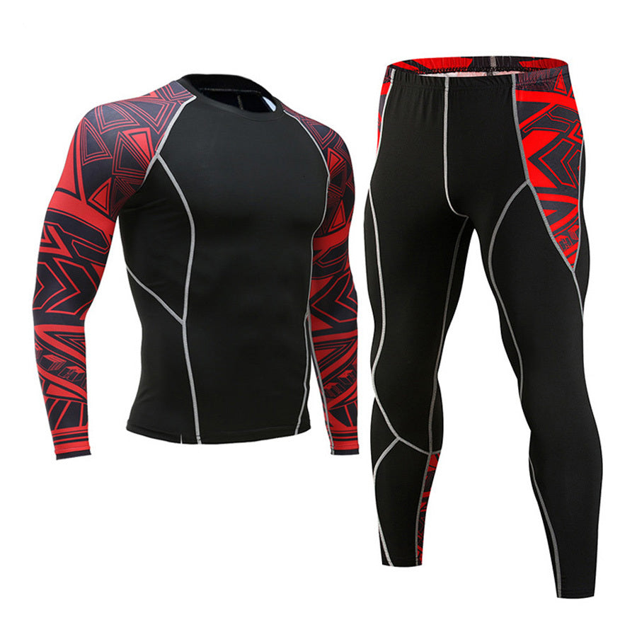 Premium Men’s Compression Sportswear Set – Gym Tights & Rashguard, Workout & Running Tracksuit, Training Clothes for Jogging