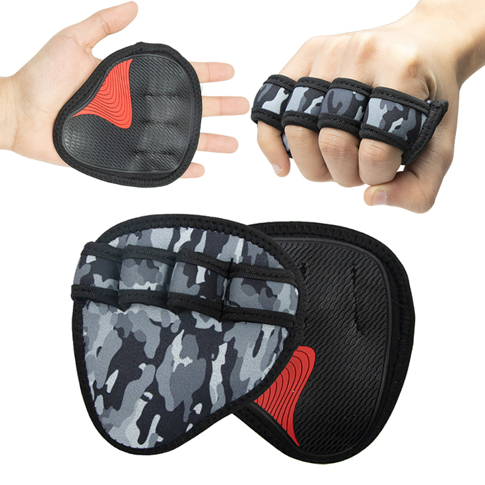 Premium Neoprene Grip Pads for Weightlifting & Powerlifting - Anti-Slip Workout Gloves for Calisthenics, Fitness & Sports,