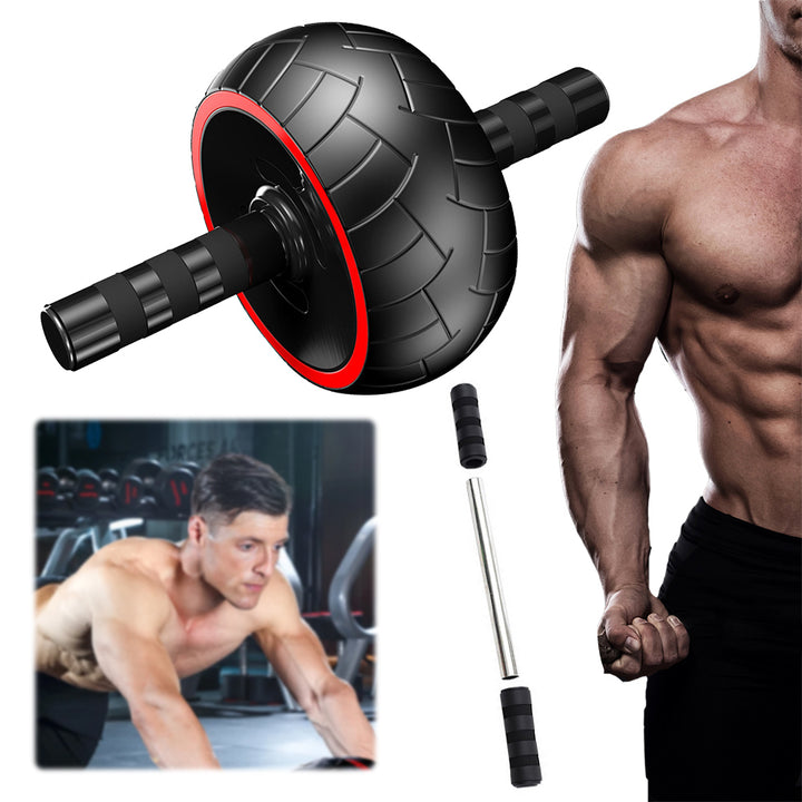 Premium Single-Wheel Ab Roller for Core & Abdominal Muscle Training - Mute, Rubber Wheel for Home Exercise & Bodybuilding, 