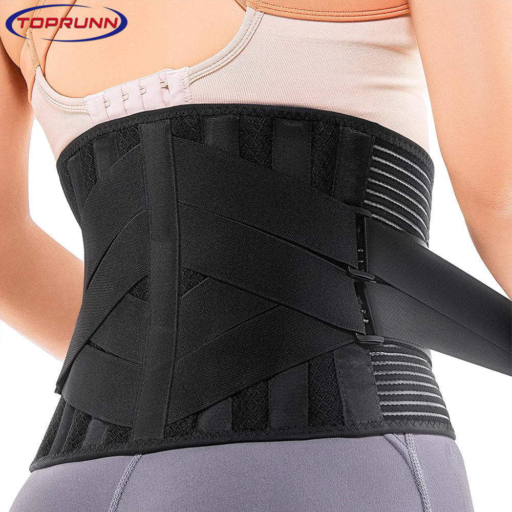 Premium Back Brace for Lower Back Pain Relief – Lumbar Support Belt for Heavy Lifting, Sciatica, Herniated Disc, Men & 