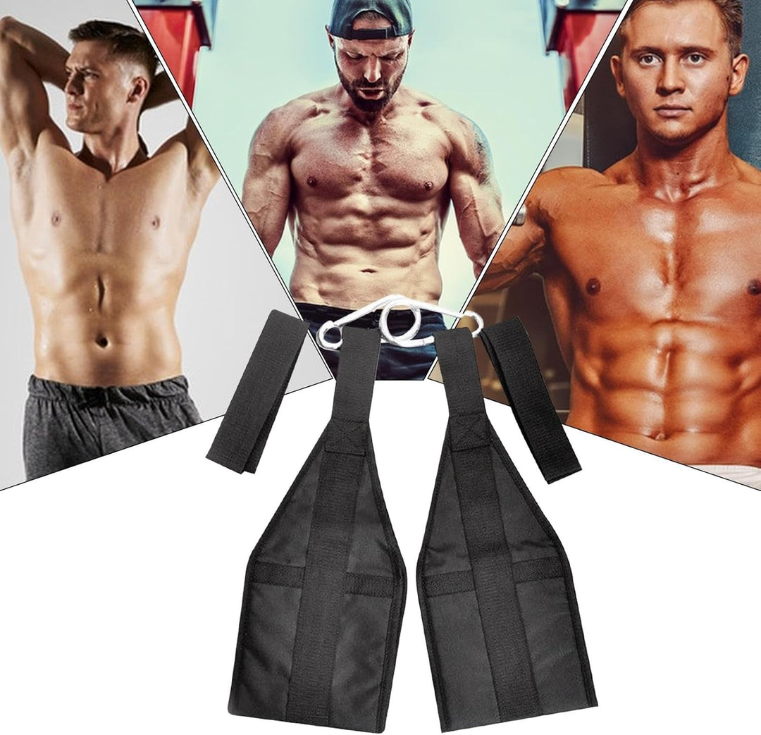Premium Abdominal Hanging Straps – ABS Training Support for Pull-ups & Core Muscle Workout – Leg Raises, Vertical Crunches, & Sit-ups – Adjustable Nylon Equipment for Fitness - StrengthXPhysiotherapy