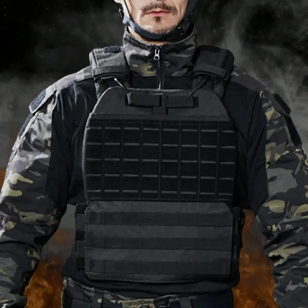 Premium Tactical Hunting Vest for Men – Camouflage Plate Carrier, 900D Outdoor Sports Fitness, Weighted Training Vest,
