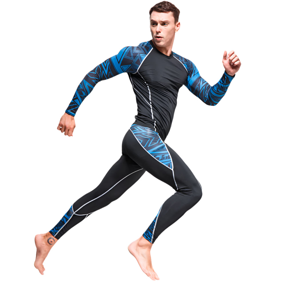Premium Men’s Compression Sports Suit – Quick-Dry MMA Fitness Training Set, Jogging & Running Rashguard Sportswear - StrengthXPhysiotherapy