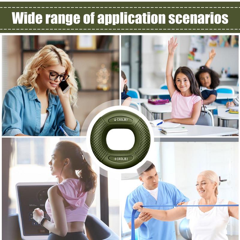 Premium Silicone Hand Grip Strengthener Ring - Durable Finger & Wrist Trainer for Strength Building, Carpal Tunnel Relief