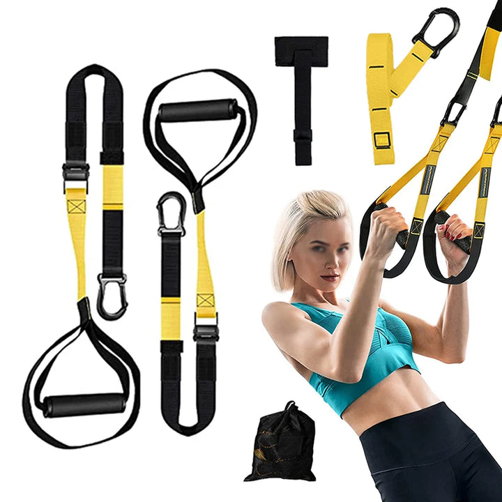 Premium Suspension Training Bands – Adjustable Full Body Resistance Bands for Strength Training, Yoga, and Core Workouts, 