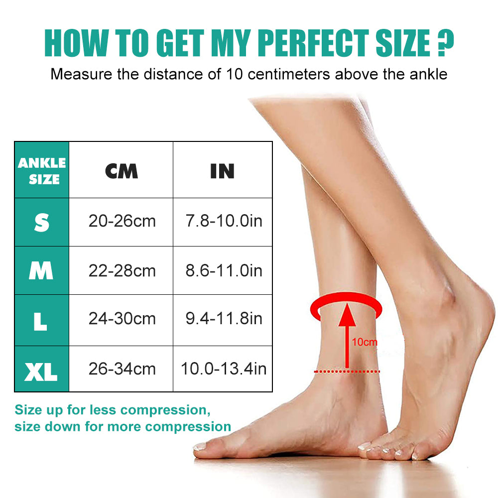 Premium Adjustable Ankle Brace Support for Men, Women & Kids – Ultrathin High-Elastic Compression Sleeves for Pain Relief & 