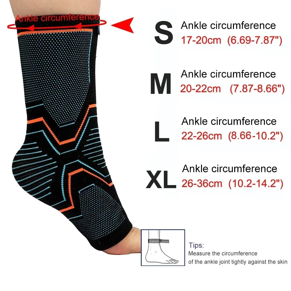 Premium Adjustable Compression Ankle Support Brace for Men & Women - Strong Sports Protection for Injury Recovery and 