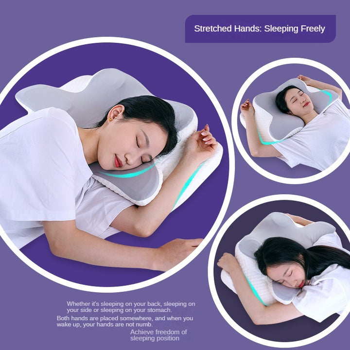 Premium Memory Foam Cervical Pillow – 2-in-1 Ergonomic Contour Neck Pillow for Pain Relief – Orthopedic Support Pillow for 