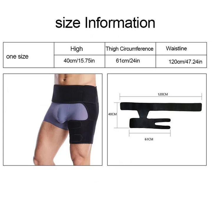 Premium Sciatica Nerve Pain Relief Compression Brace - Adjustable Groin & Thigh Support, Neoprene Warmth for Arthritis, Injur