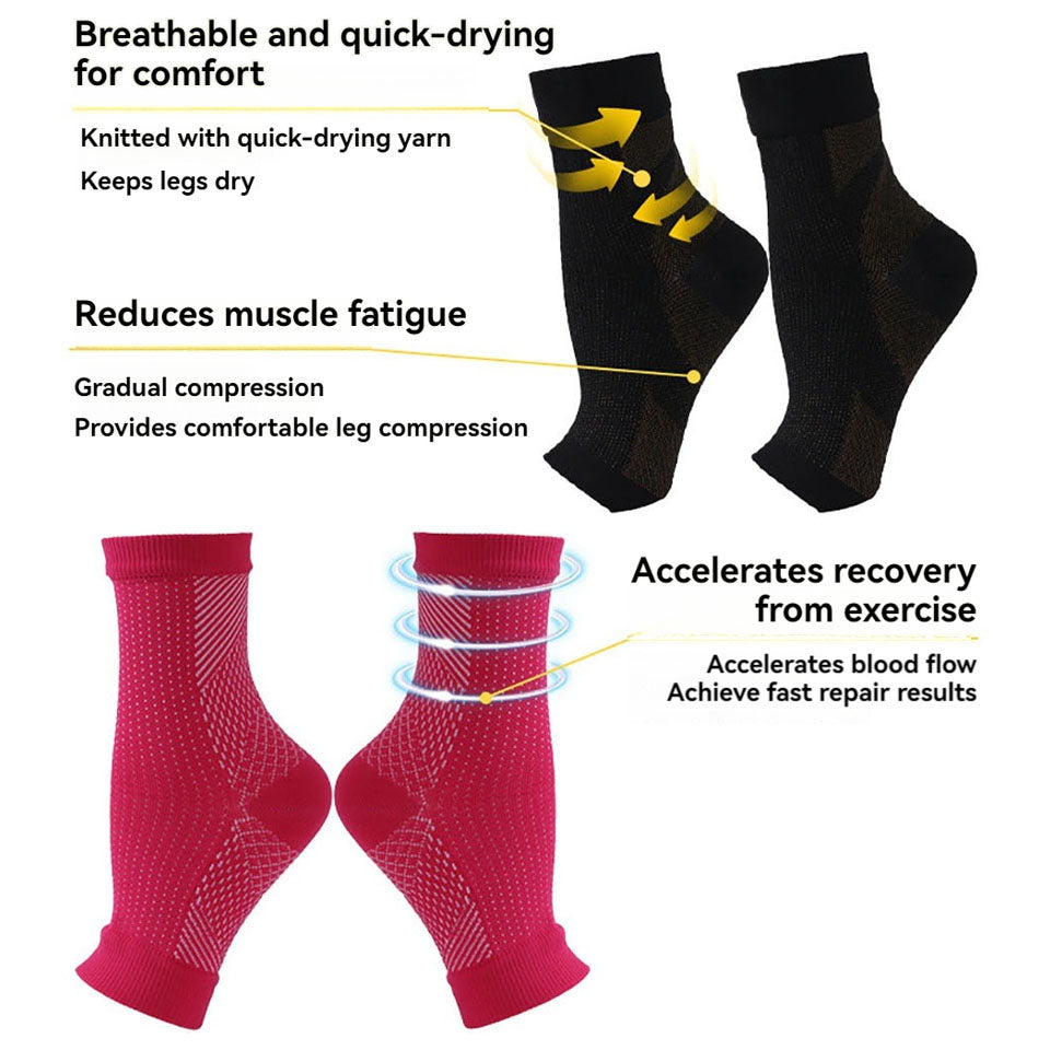 Premium Comfort Foot Compression Anklets for Men & Women – Relieve Swelling, Anti-Fatigue Support, Size S-2XL, Lightweight