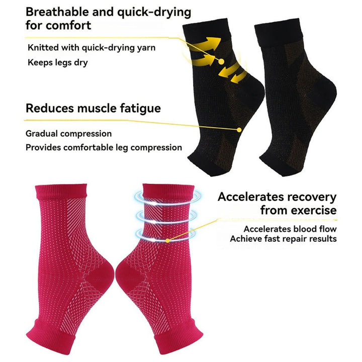 Premium Comfort Foot Compression Anklets for Men & Women – Relieve Swelling, Anti-Fatigue Support, Size S-2XL, Lightweight
