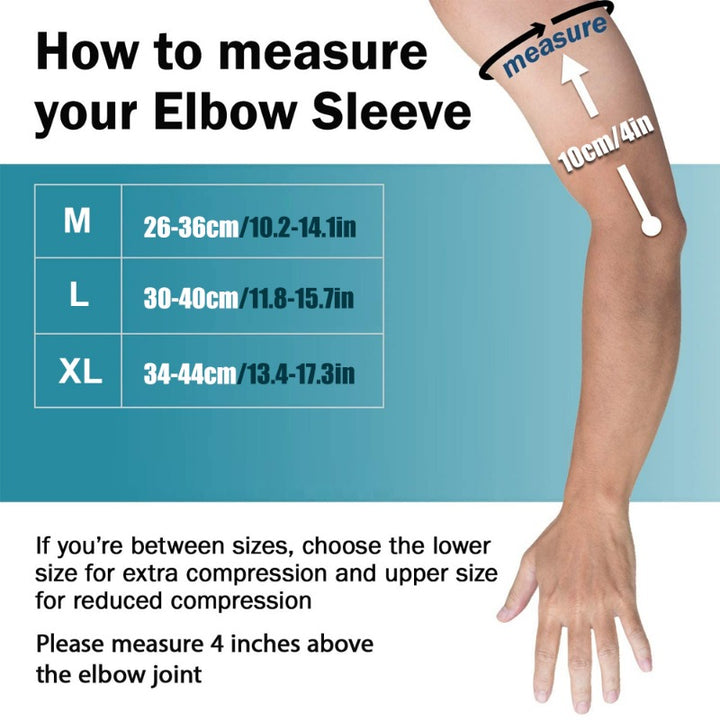 Premium Elbow Support Brace for Sports, Tennis, Golf & Basketball - Elastic Compression Sleeve, Anti-Slip Design for Elbow 