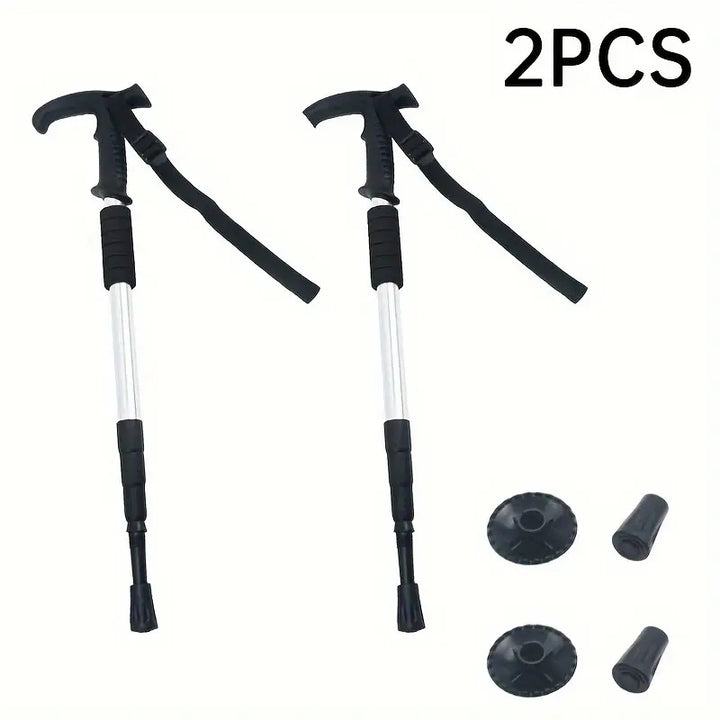 Premium Folding Trekking Pole for Hiking & Walking – Portable Carbon Steel Stick, Adjustable Length, Lightweight & Easy to 