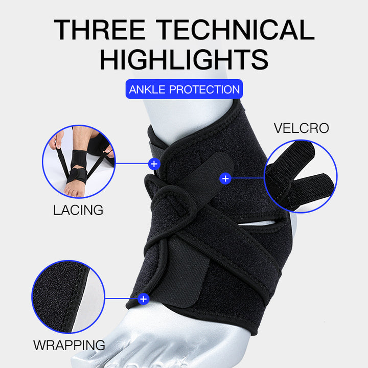 Premium Adjustable Neoprene Ankle Support Brace - Provides Ankle Foot Support, Arthritis Pain Relief, and Comfortable Ankle