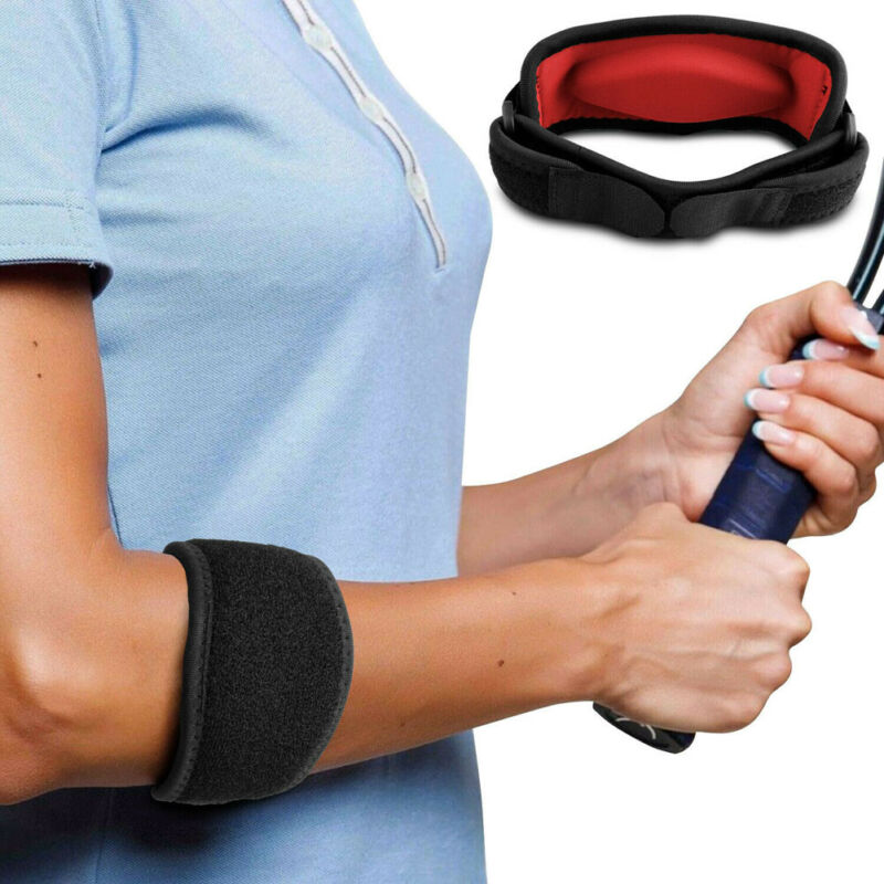Premium Tennis Elbow Support Brace for Golfers, Epicondylitis Relief, Gym & Sport Protector, Adjustable Clasp for Badminton,