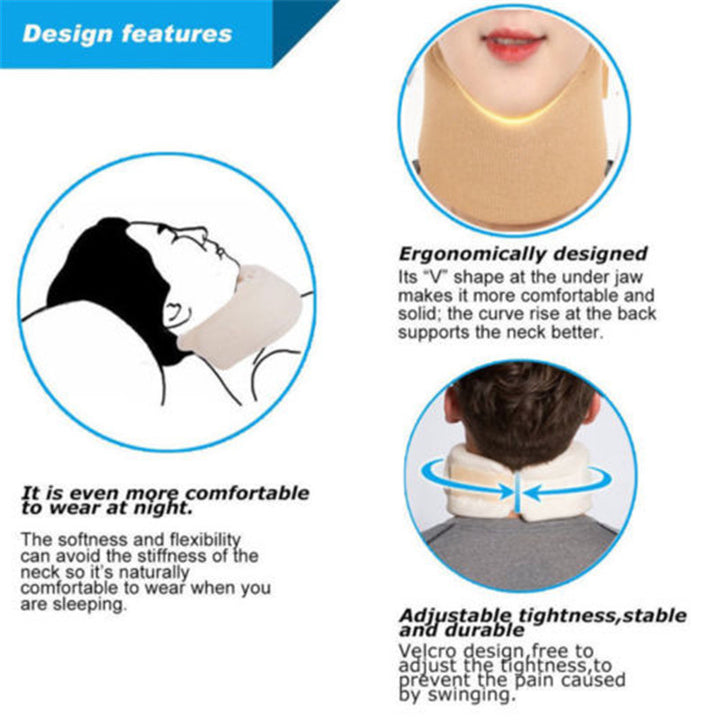 Premium Adjustable Neck Brace for Pain Relief - Soft Cervical Collar for Sleeping, Travel, and Posture Support | Ergonomic  