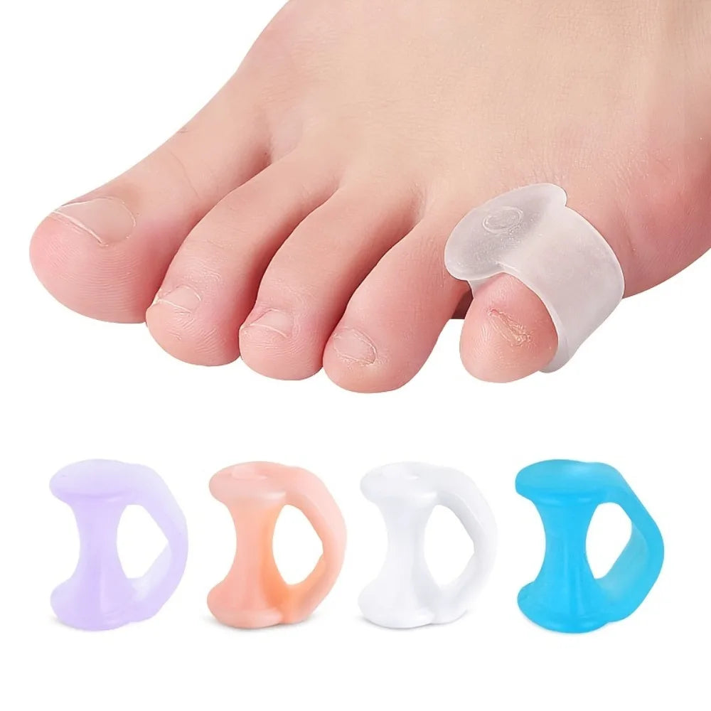 Premium Silicone Toe Separator - 2PCS Gel Bunion Corrector & Orthopedic Hallux Valgus Spacer for Foot Care, Pedicure, and 