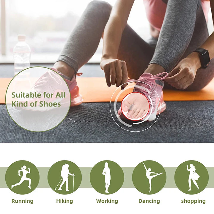 Premium Silicone Toe Separator - 2PCS Gel Bunion Corrector & Orthopedic Hallux Valgus Spacer for Foot Care, Pedicure, and 