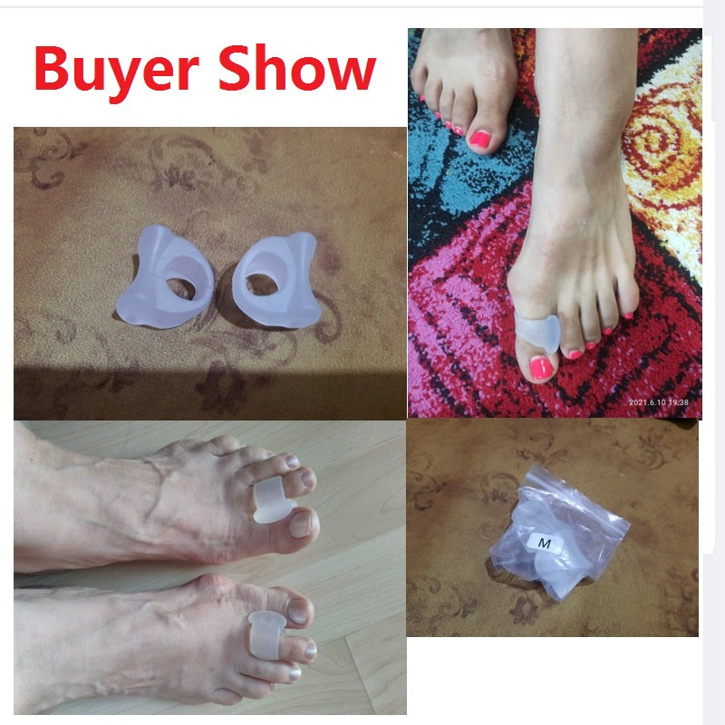 Premium Silicone Toe Separator - 2PCS Gel Bunion Corrector & Orthopedic Hallux Valgus Spacer for Foot Care, Pedicure, and 
