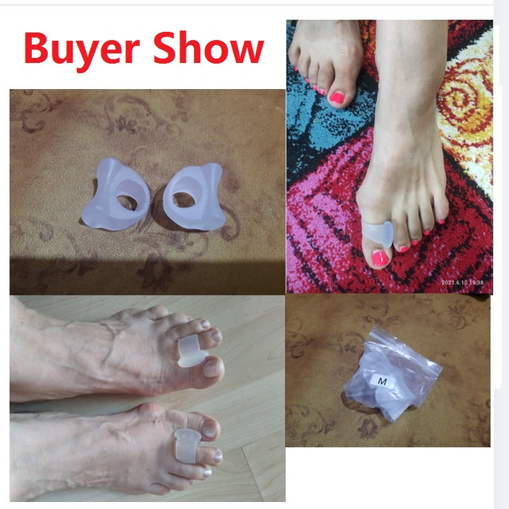 Premium Silicone Toe Separator - 2PCS Gel Bunion Corrector & Orthopedic Hallux Valgus Spacer for Foot Care, Pedicure, and 