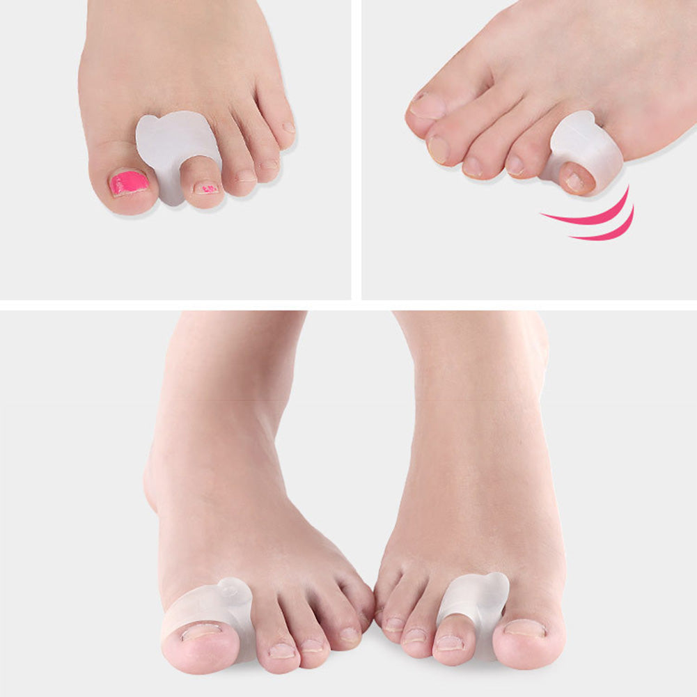 Premium Silicone Toe Separator - 2PCS Gel Bunion Corrector & Orthopedic Hallux Valgus Spacer for Foot Care, Pedicure, and 