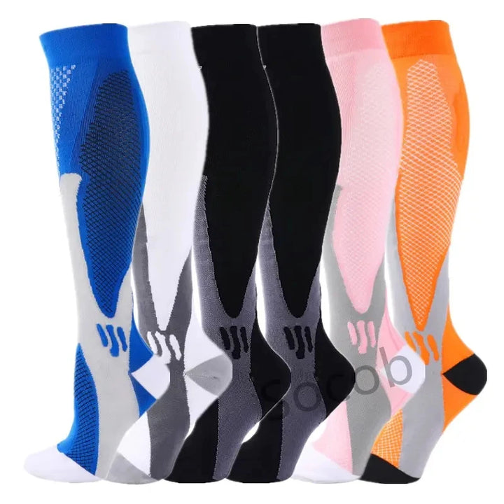 Premium Compression Socks for Men & Women – Elastic Sports, Running, Hiking, Pregnancy & Flight Socks for Varicose Veins, Swollen Legs, Marathon Support - StrengthXPhysiotherapy