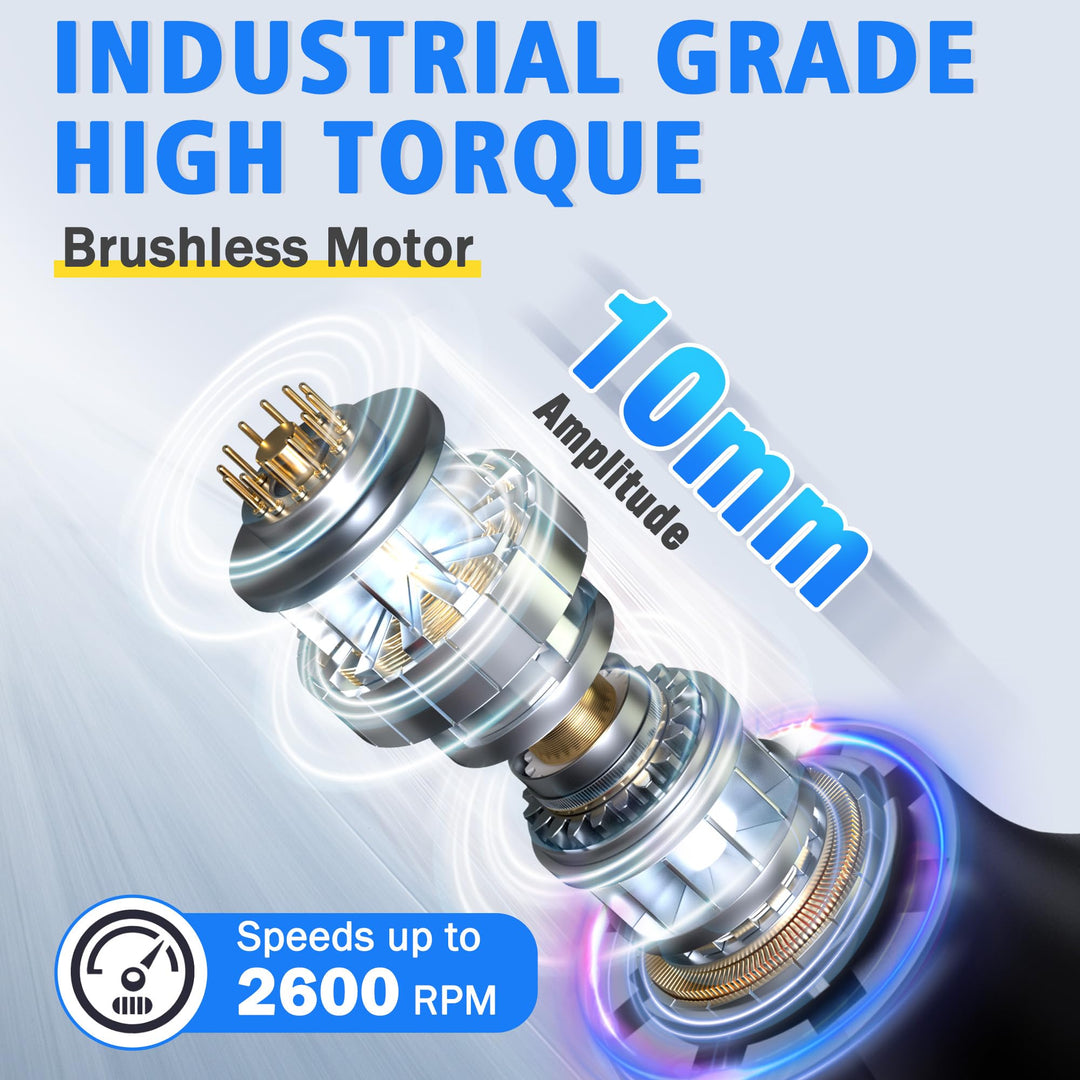 Premium Percussion Massage Hammer – Powerful Muscle Relief Gun for Neck, Back, Shoulder, and Leg Pain – Deep Tissue Massager