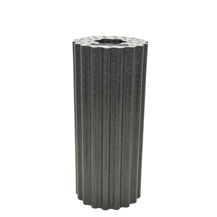 Premium EPP Foam Roller for Muscle Relaxation, Yoga Column, High Hardness, Hollow Shaft, Lean Leg Fitness, Plum Shaped Design, Smooth Surface, Black & Red, 30x15x15cm - StrengthXPhysiotherapy