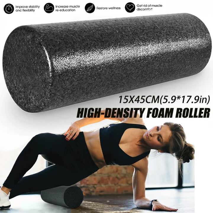 Premium High-Density Foam Roller for Back Stretching, Yoga, Pilates & Muscle Recovery, Firm Full-Body Athletic Massage Tool
