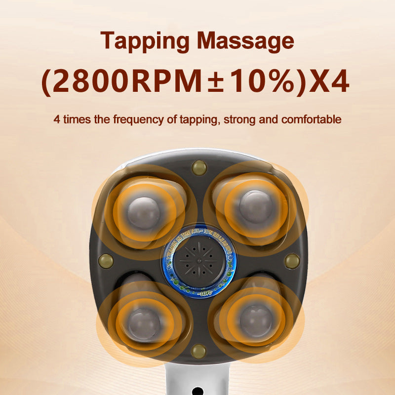 Premium Infrared Electric Handheld Massager with Heat - Full Body Percussion Massage Stick for Neck, Back, and Waist Relief, 