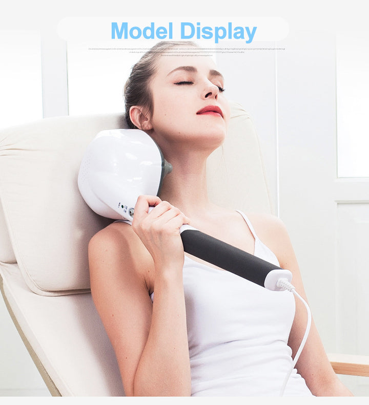 Premium Infrared Electric Handheld Massager with Heat - Full Body Percussion Massage Stick for Neck, Back, and Waist Relief, 