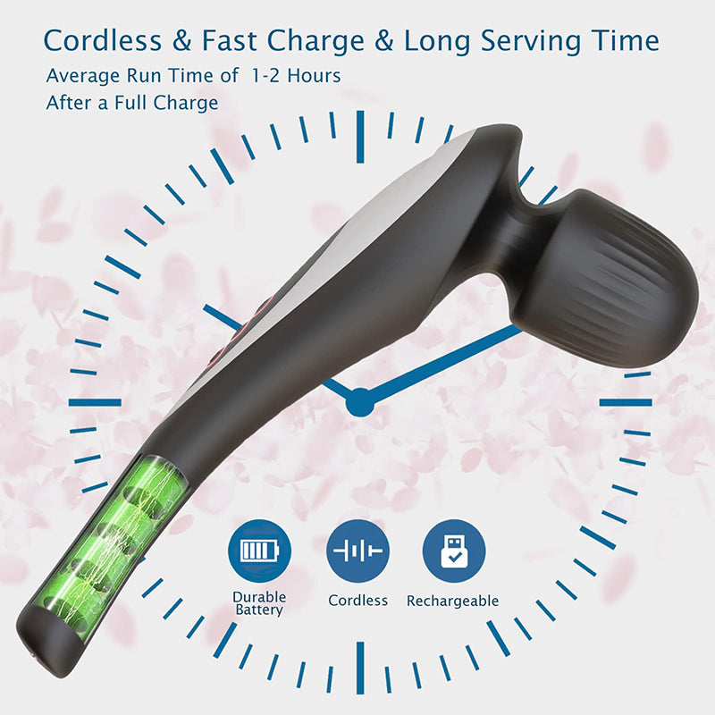Premium USB Handheld Electric Wand Massager - High Frequency Vibration Deep Tissue Massage Machine for Body, Neck, and Back Pain Relief - StrengthXPhysiotherapy