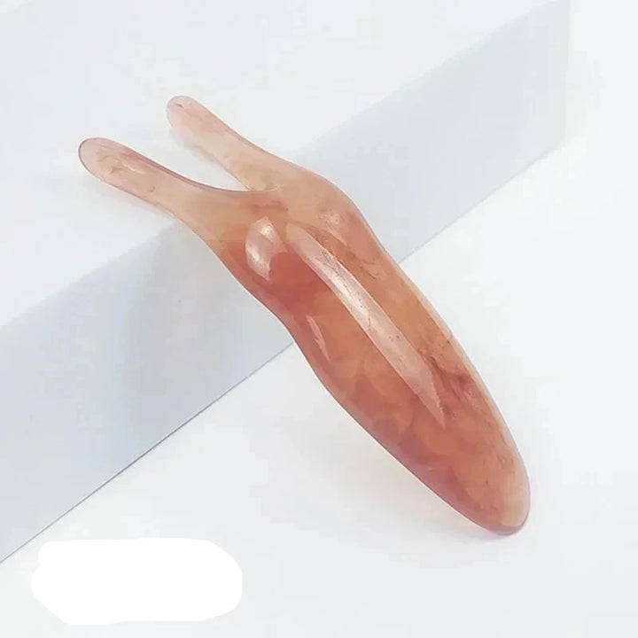 Premium Resin Face Lifting Gua Sha Tool - Y-shaped Fork Massage Plate for Facial Sculpting, Nose Massage, and Trigger Point