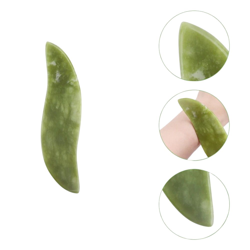 Premium Natural Jade Gua Sha Scraper Board for Face Massage, Acupoint Meridian Relaxation, Skin Lifting and Eye Care SPA Tool