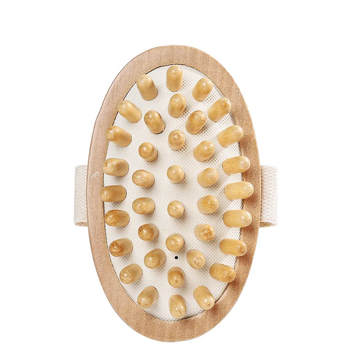 Premium Anti-Cellulite Wooden Massage Brush for Body and Scalp – Soothing Air Cushion Design, Essential Oil Spa Treatment, 