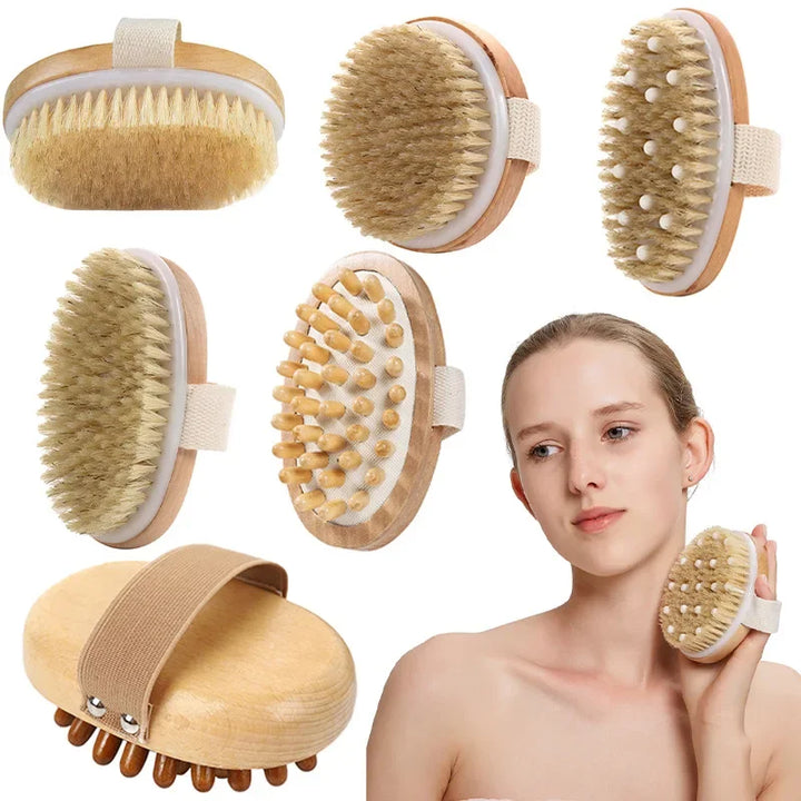 Premium Anti-Cellulite Wooden Massage Brush for Body and Scalp – Soothing Air Cushion Design, Essential Oil Spa Treatment, 