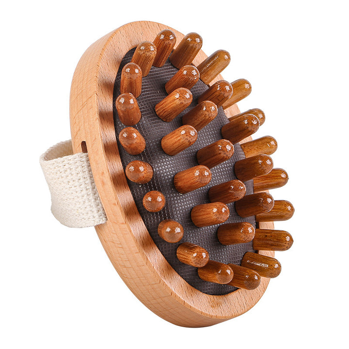 Premium Anti-Cellulite Wooden Massage Brush for Body and Scalp – Soothing Air Cushion Design, Essential Oil Spa Treatment, 