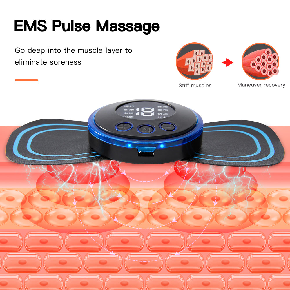 Premium Electric Microfluidic Massager for Full Body - 8 Modes & 19 Strength Levels, Deep Tissue Massage for Neck, Shoulder 