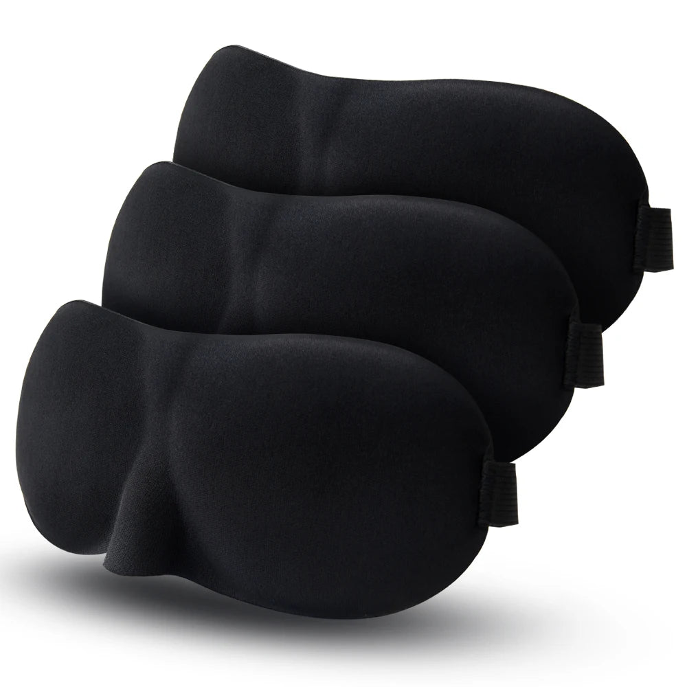 Premium 3D Sleep Mask – Soft Memory Foam Eye Mask for Sleep, Travel, and Migraine Relief – Blockout Light, Comfortable and 