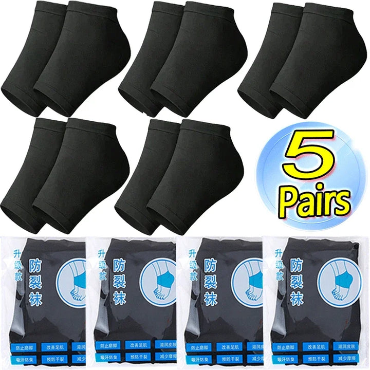 High-Quality Silicone Anti-Cracking Moisturizing Heel Socks - Relieve Heel Pain, Prevent Dry Skin Cracking, & Hydrating Spa 