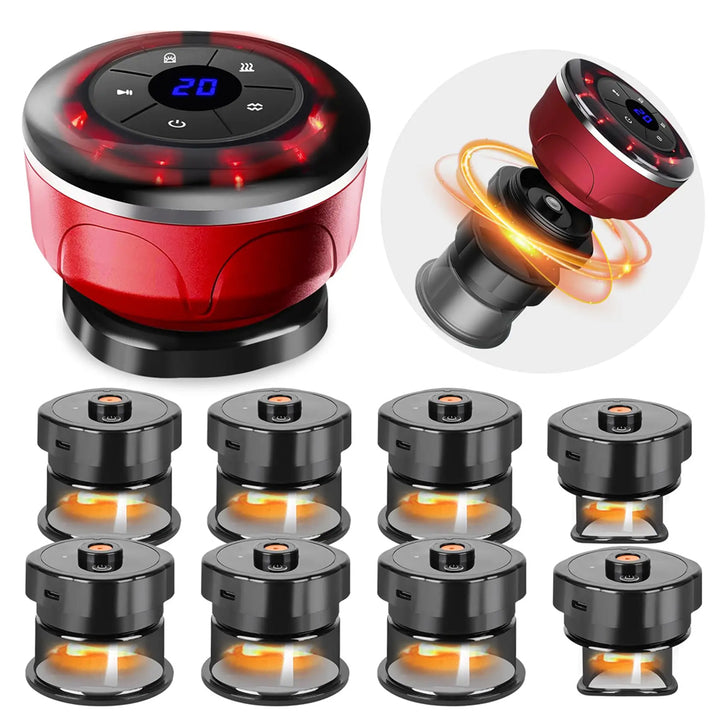 Premium 8-Cup Electric Cupping Massager – Gua Sha, Vacuum Suction, EMS, Anti-Cellulite Therapy