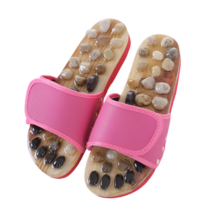 Premium Acupressure Massage Slippers – Natural Stone Foot Massage Shoes for Reflexology – Stimulate Pressure Points, Boost 