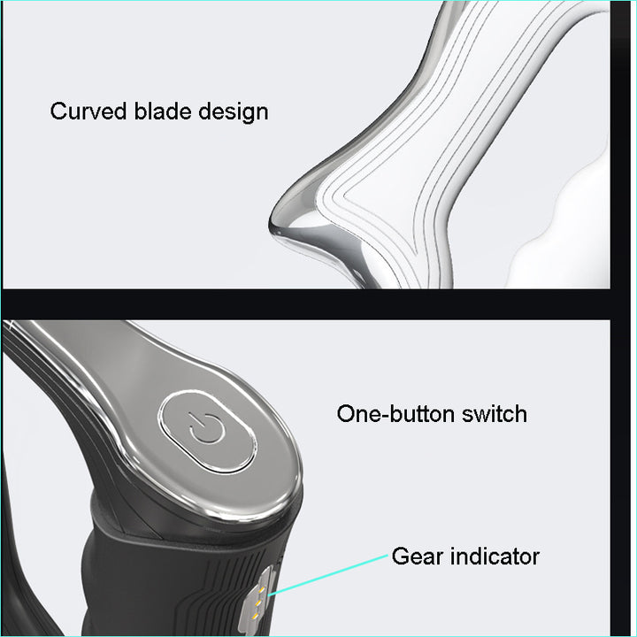 Premium Electric Fascia Massager with NMES Muscle Stimulation, Gua Sha Scraping Tool for Lymphatic Drainage & Pain Relief, 