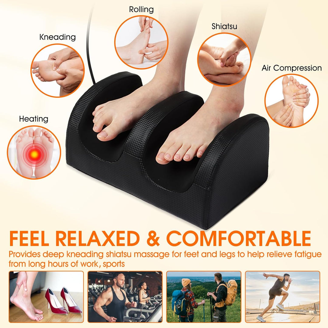 Premium Electric Massage Pillow for Back, Neck & Shoulder Relief – 3D Deep Tissue Nodes, Infrared Heating, Multiple Massage 
