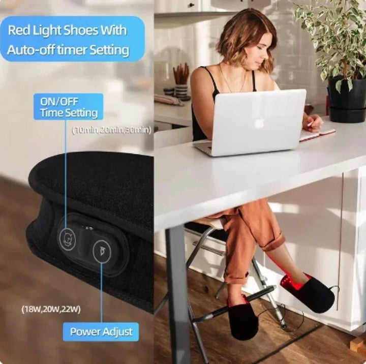 Premium Rechargeable Red Light Therapy Device for Feet – 460nm, 660nm, 850nm with Pulse – Treat Inflammation, Itchiness, and 