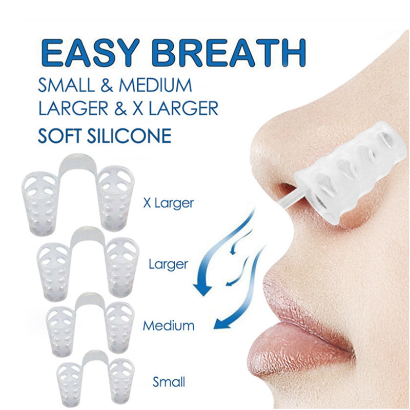 Premium Anti-Snoring Nasal Dilators (4PCS) for Easy Breathing & Sleep Quality Improvement – Comfortable Silicone Design